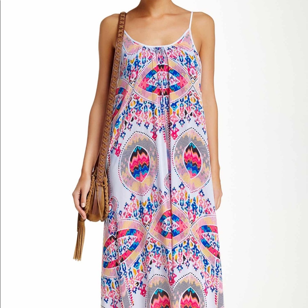 Red Carter Maxi Swim Cover Up XS